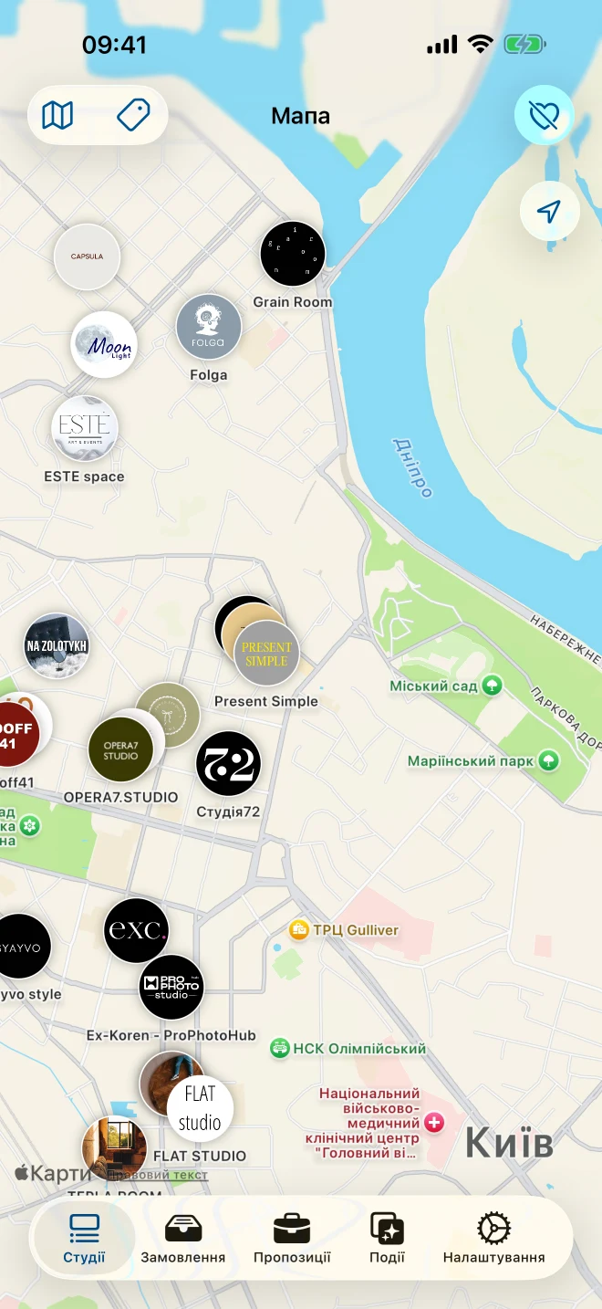 Інтерактивна карта просторів